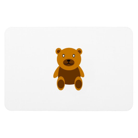 ブラウンのテディー・ベアのclipart マグネット (横)
