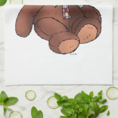 ブラウンのテディー・ベア キッチンタオル (折り畳み)