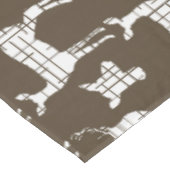 ブラウンのテーブルクロスのパーソナライズで白く素朴なシカ テーブルクロス (アングル)