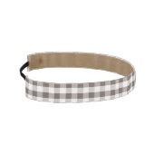 ブラウンのテーブルクロスパターン アスレチックヘッドバンド (左)