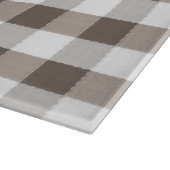 ブラウンのテーブルクロスパターン カッティングボード (角)