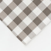 ブラウンのテーブルクロスパターン フリースブランケット (角)