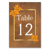ブラウンのテーブ離れル番号におけるオレン結婚ジカエデの テーブルナンバー (裏面)