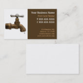 ブラウンのテーマの配管のコックの名刺 名刺 (正面/裏面)