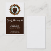 ブラウンのドングリのシールのカスタムな名刺 名刺 (正面/裏面)