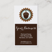 ブラウンのドングリのシールのカスタムな名刺 名刺 (正面)