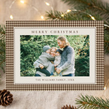 ブラウンのハウンドトゥース クリスマス 写真