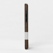 ブラウンのパーソナライズされたで模造のな革 Case-Mate iPhoneケース (裏面/左)