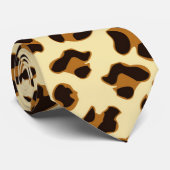 ブラウンのヒョウの皮のプリントパターン首のタイ ネクタイ (ロール)