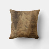 ブラウンのフェイクな革 クッション (裏面)