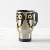 ブラウンのフクロウ-悪を、聞きます悪を、言います悪を見ないで下さい トラベルマグ (正面右)