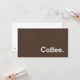 ブラウンのフランネルの暗いロイヤリティのコーヒーパンチカード ロイヤリティカード