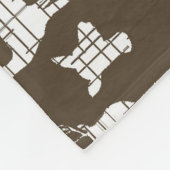 ブラウンのフリースブランケットの白く素朴なシカ フリースブランケット (角)