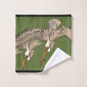 ブラウンのペリカンの鳥の野性生物の海のBathタオルセット バスタオルセット (ウォッシュタオル)