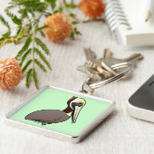 ブラウンのペリカン キーホルダー (側面)