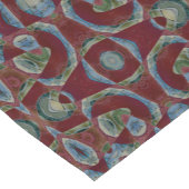 ブラウンのモダンなあずき色の抽象芸術 ショートテーブルランナー (コーナー)