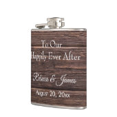 ブラウンのモノグラム素朴の後に楽し結婚く フラスク (左)