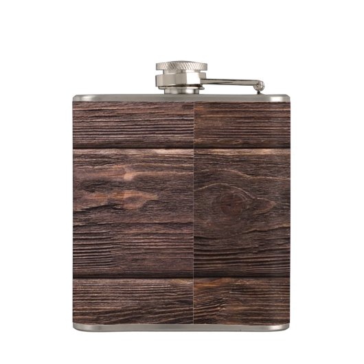 ブラウンのモノグラム素朴の後に楽し結婚く フラスク (裏面)