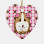 ブラウンのモルモット セラミックオーナメント (右)