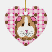 ブラウンのモルモット セラミックオーナメント (裏面)