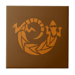 ブラウンのヤモリの南西タイル タイル