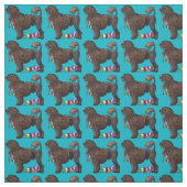 ブラウンのライオン岩糸を持つポルトガル水犬 ファブリック (見本)