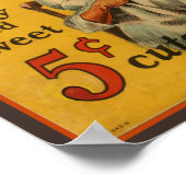 ブラウンのラバ噛みタバコ広告 ポスター (角)