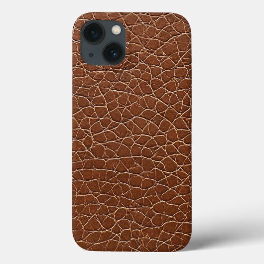 ブラウンのレザーエフェクトパターン Case-Mate iPhoneケース (裏面)