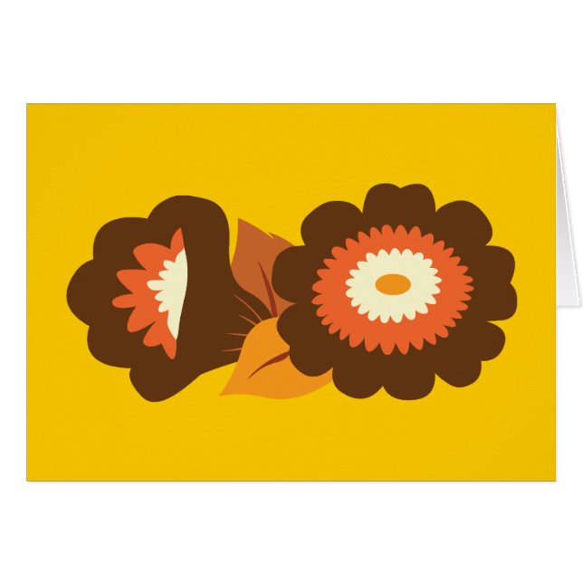 ブラウンのレトロの花 (正面横)