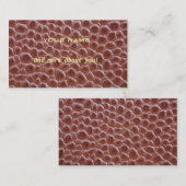 ブラウンのワニの革名刺 名刺 (正面/裏面)