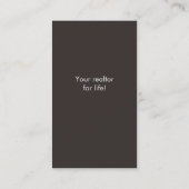 ブラウンの不動産の家の名刺 名刺 (裏面)