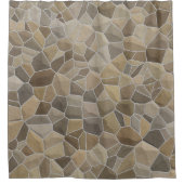 ブラウンの中世石 シャワーカーテン (正面)