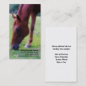 ブラウンの乗馬の馬小屋の乗るか、または蹄鉄工 名刺 (正面/裏面)