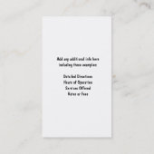 ブラウンの乗馬の馬小屋の乗るか、または蹄鉄工 名刺 (裏面)