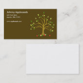 ブラウンの名刺の新しいりんご 名刺 (正面/裏面)