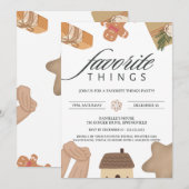 ブラウンの好きなもの交換ギフト　クリスマス 招待状 (正面/裏面)