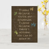 ブラウンの孫フローラグリッター用誕生日 カード (黄色い花)