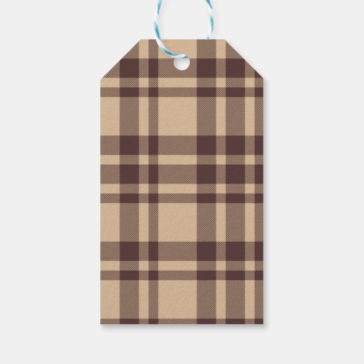 ブラウンの宗教的素朴なクリスマス ギフトタグ (裏面)