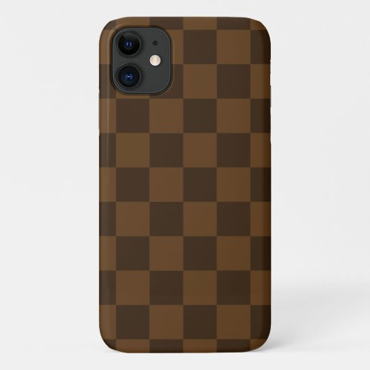 ブラウンの市松模様 Case-Mate iPhoneケース (裏面)