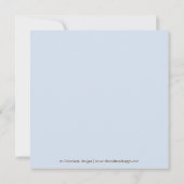 ブラウンの弓とのキリンパターンベビーシャワーの招待 招待状 (裏面)