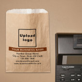 ブラウンの強調表示されたビジネス名紙バッグ フェイバーバッグ