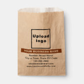 ブラウンの強調表示されたビジネス名紙バッグ フェイバーバッグ (正面)