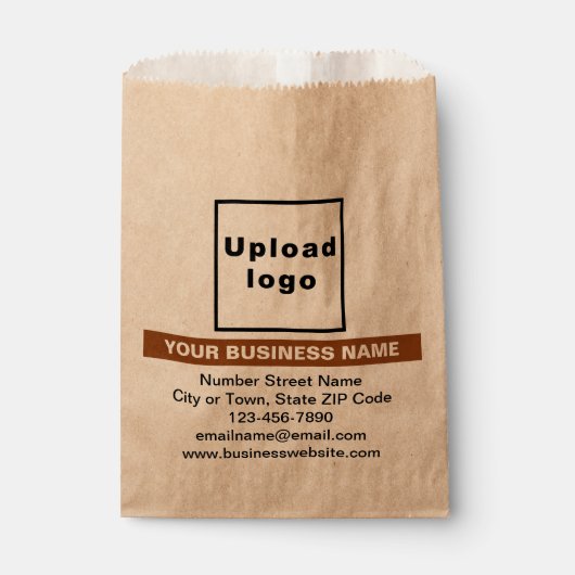 ブラウンの強調表示されたビジネス名紙バッグ フェイバーバッグ (正面)