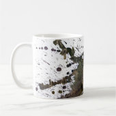 ブラウンの抽象的な(ばちゃばちゃ)跳ねる コーヒーマグカップ (左)