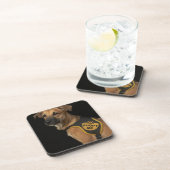 ブラウンの救助犬はとの私をベスト採用します コースター (右側)