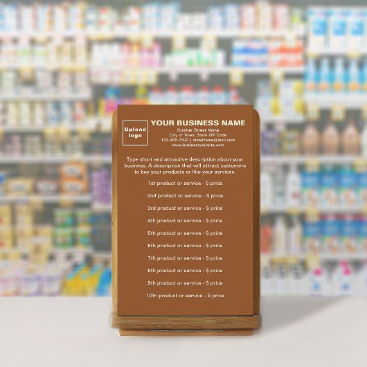 ブラウンの文房具に掲載されたビジネス商品またはサービス 便箋