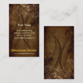 ブラウンの旧式な名刺 名刺 (正面/裏面)