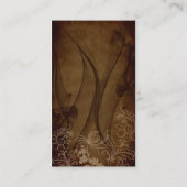 ブラウンの旧式な名刺 名刺 (裏面)