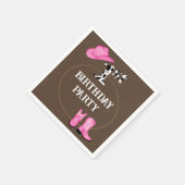 ブラウンの最初の誕生日パーティーまたはカスタム文字 スタンダードカクテルナプキン (角)