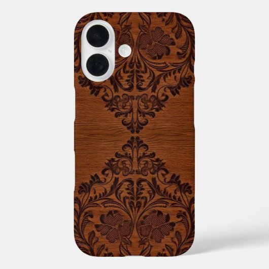 ブラウンの木目調の装飾 Case-Mate iPhoneケース (裏面)